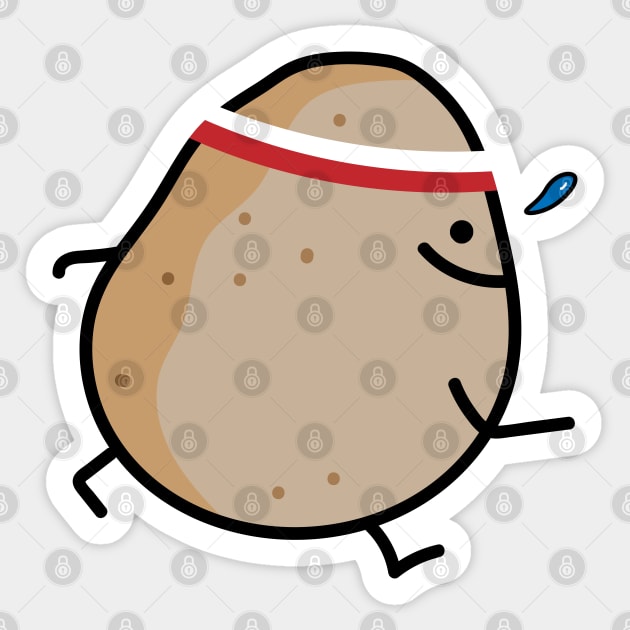 Running potato Sticker by spontania